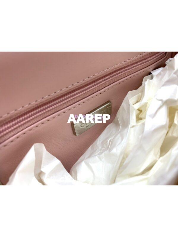 Replica Chanel Glittered Tweed & Sequins Mini Flap Bag Pink A69900 (Limited) 9