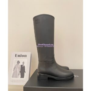 Replica Chanel Calfskin High Boots G39212 Black