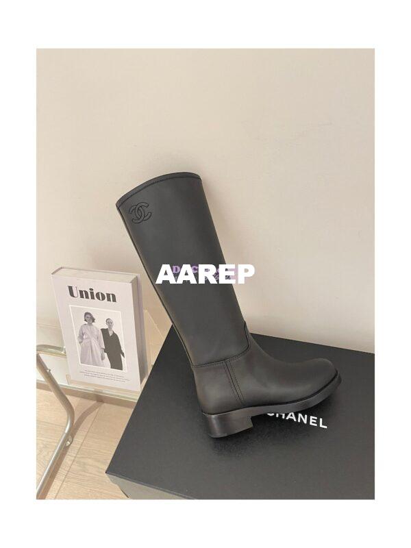 Replica Chanel Calfskin High Boots G39212 Black 4