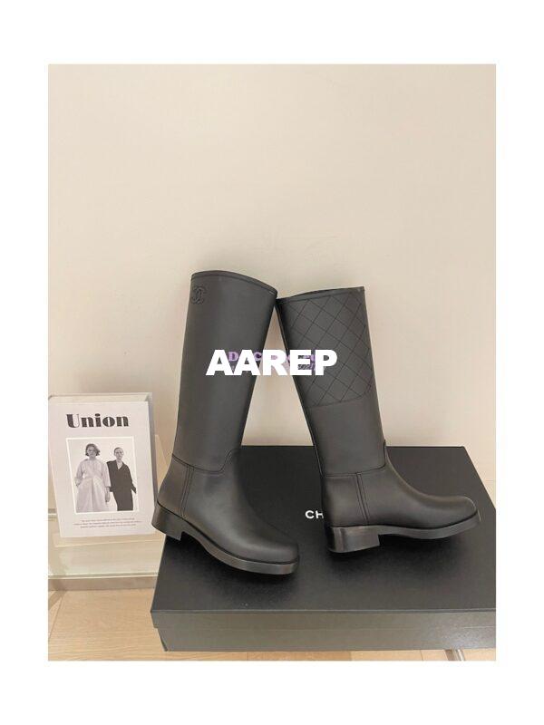 Replica Chanel Calfskin High Boots G39212 Black 5
