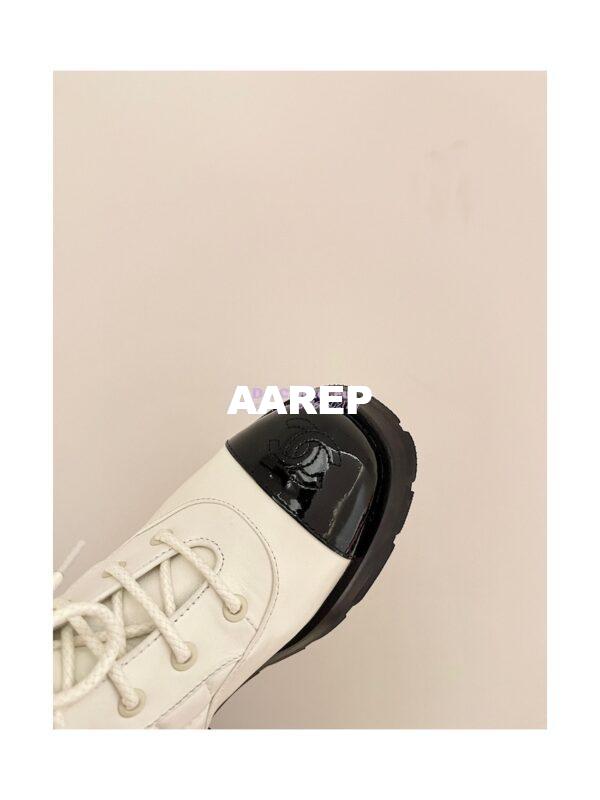 Replica Chanel Lace Up Lambskin & Grained Calfskin G39393 White 8