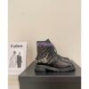 Replica Chanel Lace Up Lambskin & Grained Calfskin G39393 White
