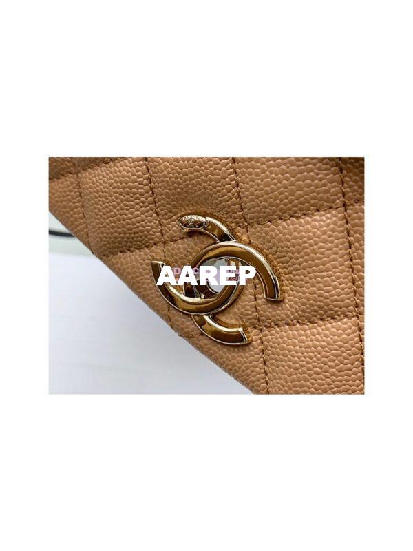 Replica Chanel Grained Shiny Calfskin Backpack AS3860 Camel 5