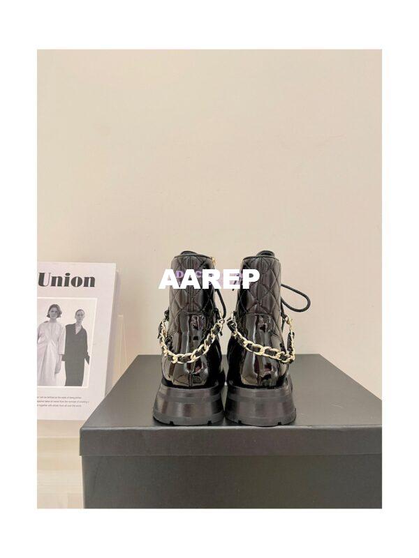 Replica Chanel Lace Up Lambskin & Grained Calfskin G39393 Black 8