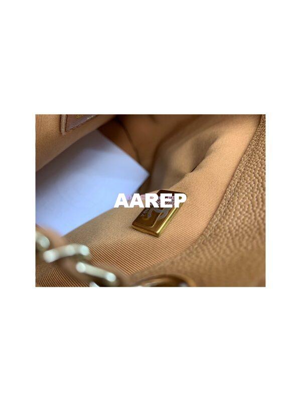Replica Chanel Grained Shiny Calfskin Backpack AS3860 Camel 7