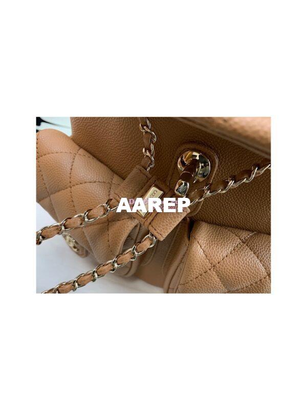 Replica Chanel Grained Shiny Calfskin Backpack AS3860 Camel 8
