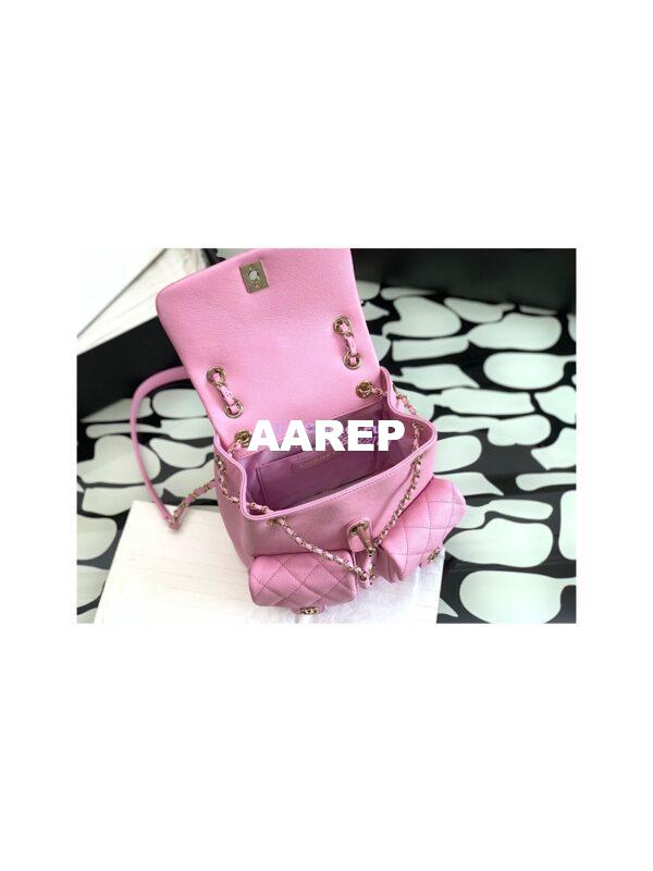 Replica Chanel Grained Shiny Calfskin Backpack AS3860 Lilac 6