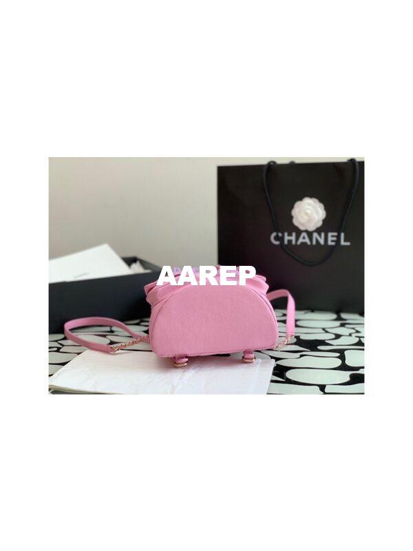 Replica Chanel Grained Shiny Calfskin Backpack AS3860 Lilac 11