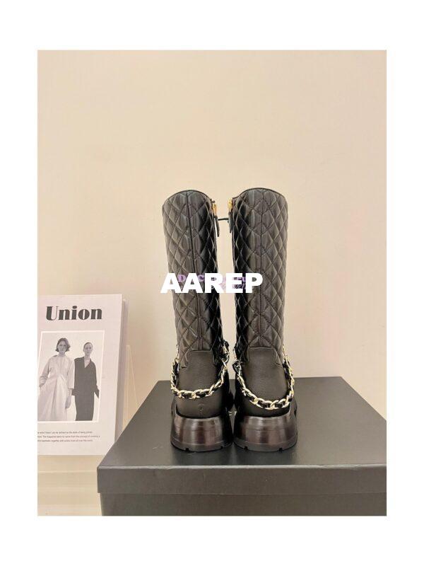 Replica Chanel Lace Up Lambskin & Grained Calfskin G39394 Black 5