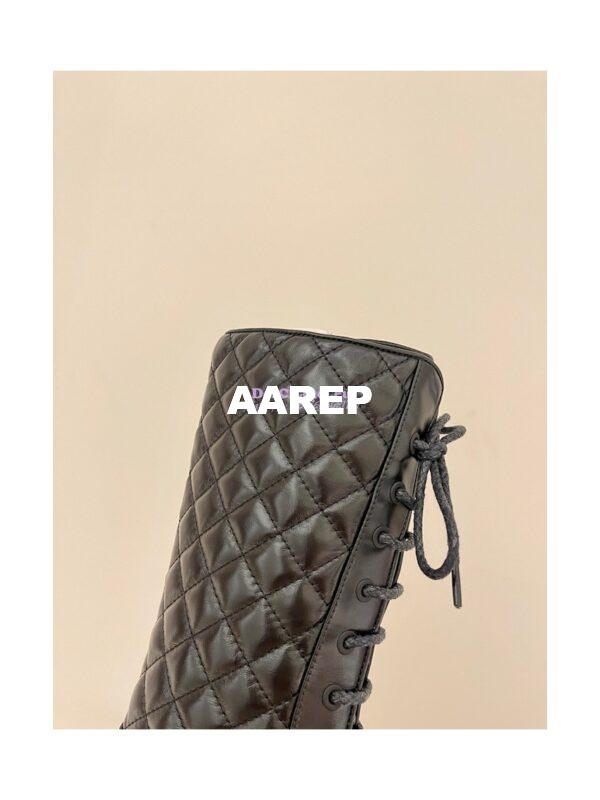 Replica Chanel Lace Up Lambskin & Grained Calfskin G39394 Black 7