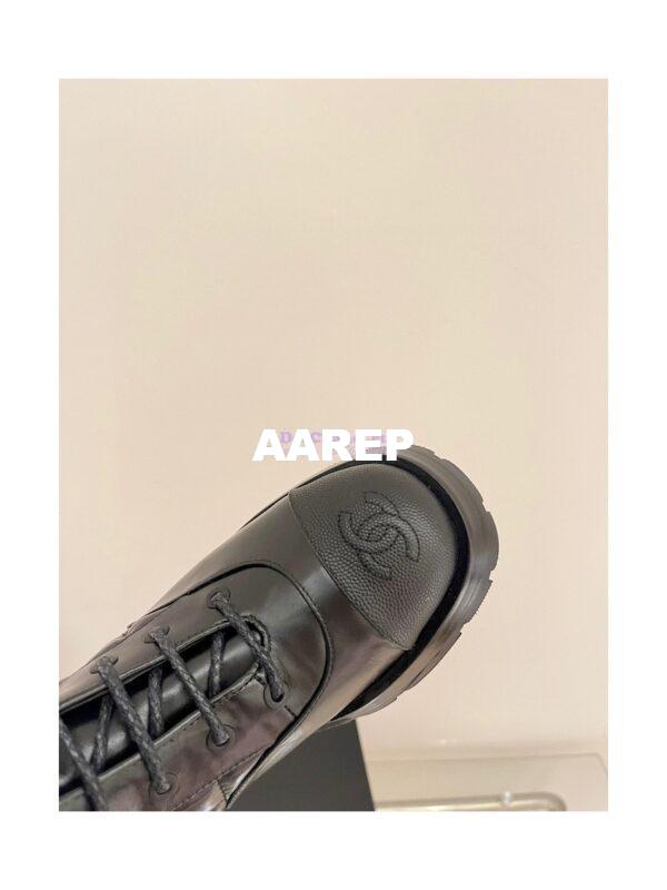 Replica Chanel Lace Up Lambskin & Grained Calfskin G39394 Black 8