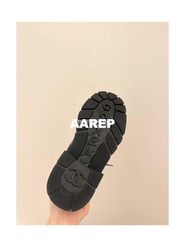 Replica Chanel Lace Up Lambskin & Grained Calfskin G39394 Black 9