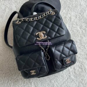 Replica Chanel Grained Shiny Calfskin Backpack AS3860 Black