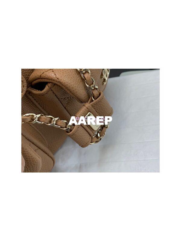 Replica Chanel Grained Shiny Calfskin Small Backpack AS3787 Camel 7
