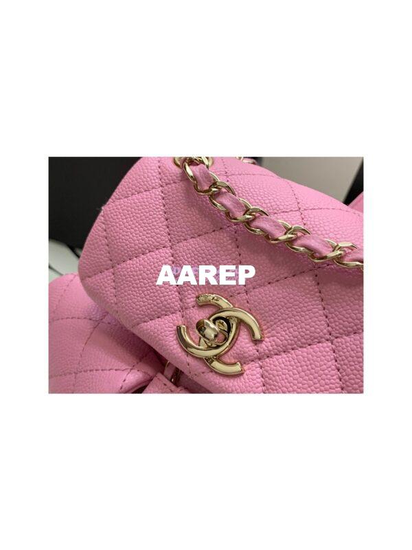 Replica Chanel Grained Shiny Calfskin Small Backpack AS3787 Lilac 5