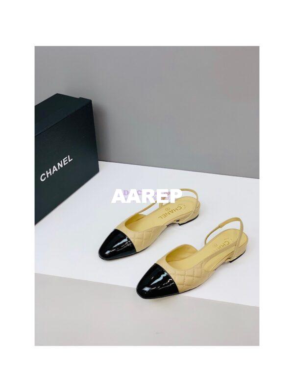 Replica Chanel Slingbacks 20mm Quilted Lambskin & Patent Cap Toe G39221 9