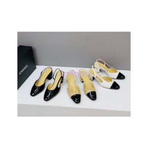 Replica Chanel Slingbacks 65mm Quilted Lambskin & Patent Cap Toe G39220 2