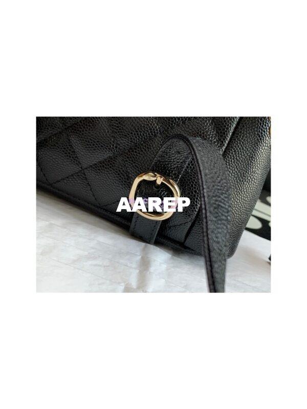 Replica Chanel Grained Shiny Calfskin Small Backpack AS3787 Black 10