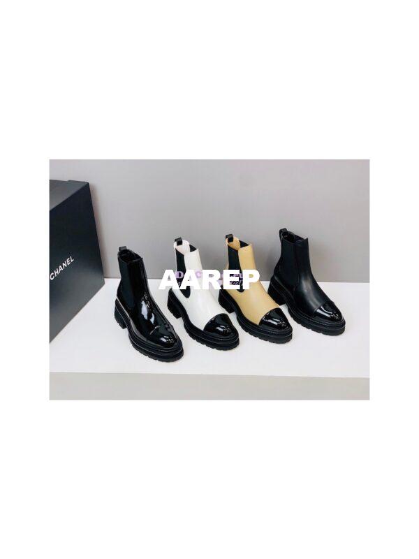 Replica Chanel Ankle Boots G39208 Patent Calfskin & Lambskin