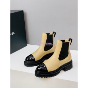 Replica Chanel Ankle Boots G39208 Patent Calfskin & Lambskin 2