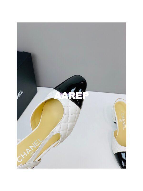 Replica Chanel Slingbacks 65mm Quilted Lambskin & Patent Cap Toe G39220 23