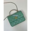 Replica Chanel Small Flap Bag with Top Handle in Shiny Calfskin AS3908 Black 2