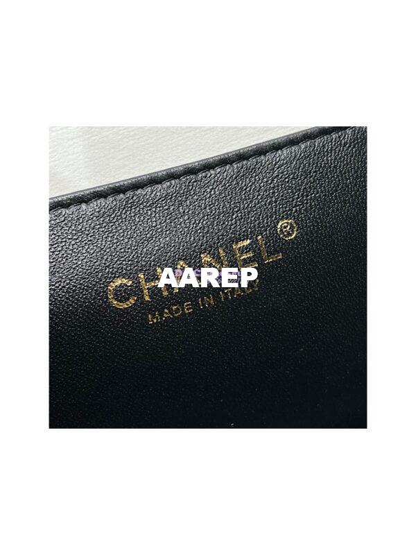 Replica Chanel Small Flap Bag with Top Handle in Shiny Calfskin AS3908 Black 14