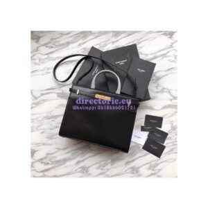 Replica YSL Saint Laurent Manhattan small shopping in black smooth leather