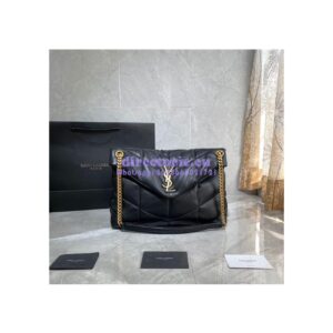 Replica Yves Saint Laurent YSL Loulou Puffer Medium Bag In Quilted Lambskin 5774751 Black Gold Hardware
