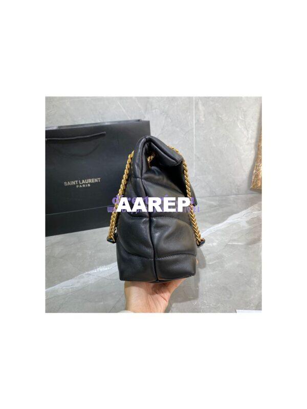 Replica Yves Saint Laurent YSL Loulou Puffer Medium Bag In Quilted Lambskin 5774751 Black Gold Hardware 7