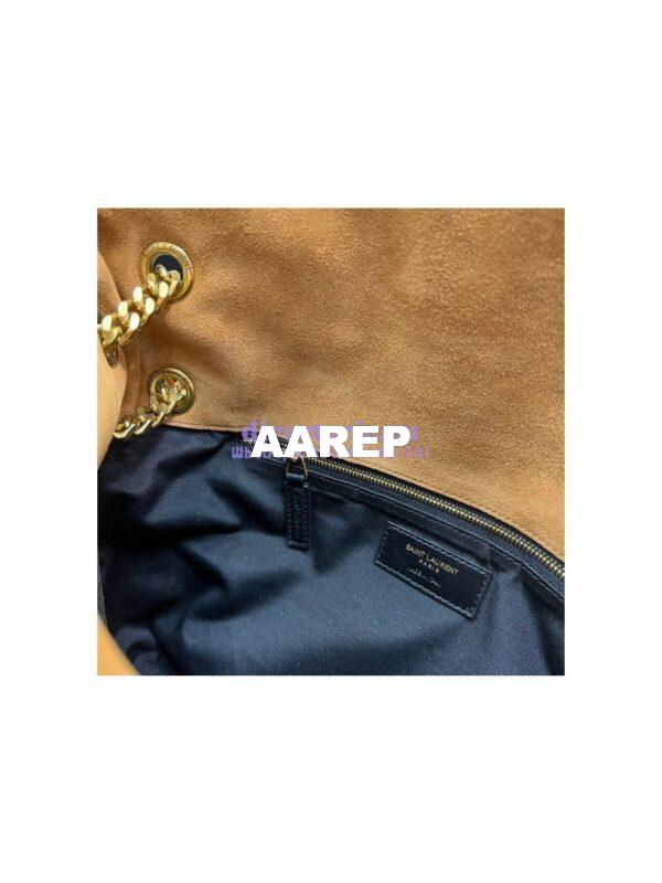Replica YSL Saint Laurent Loulou Puffer Medium Bag In Quilted Suede And Lambskin 5774751 Tan 11