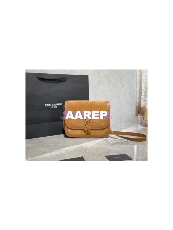 Replica YSL Saint Laurent Solferino Medium Soft Satchel In Suede And Smooth Leather 635025 Cinnamon 3