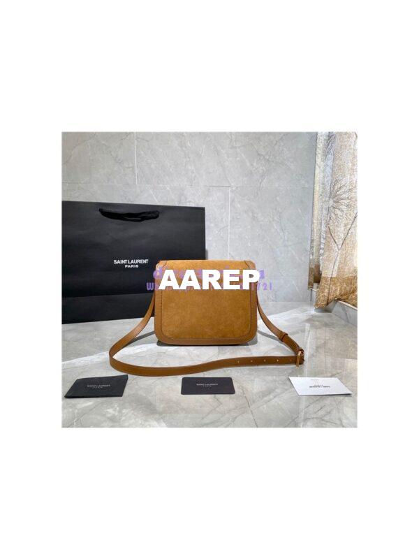 Replica YSL Saint Laurent Solferino Medium Soft Satchel In Suede And Smooth Leather 635025 Cinnamon 8