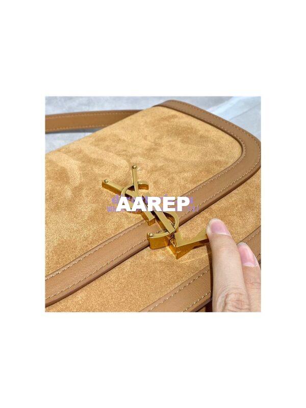 Replica YSL Saint Laurent Solferino Medium Soft Satchel In Suede And Smooth Leather 635025 Cinnamon 18