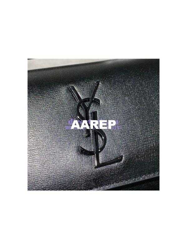Replica Saint Laurent YSL Sunset Chain Wallet In Smooth Leather 533026 All Black 6