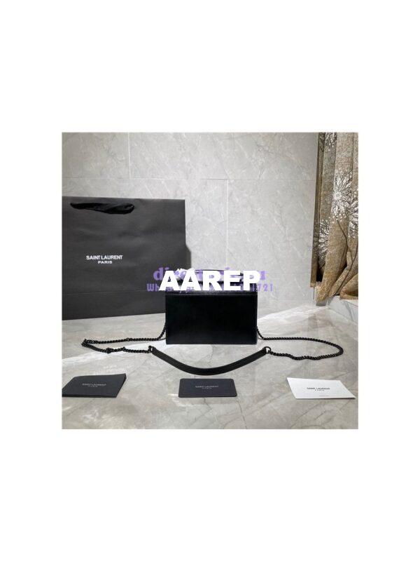 Replica Saint Laurent YSL Sunset Chain Wallet In Smooth Leather 533026 All Black 7
