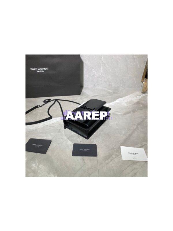 Replica Saint Laurent YSL Sunset Chain Wallet In Smooth Leather 533026 All Black 8