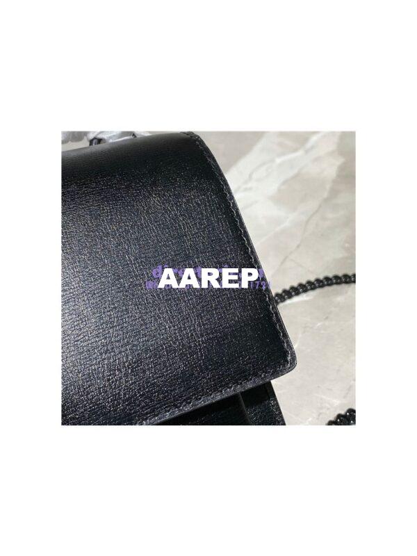 Replica Saint Laurent YSL Sunset Chain Wallet In Smooth Leather 533026 All Black 9