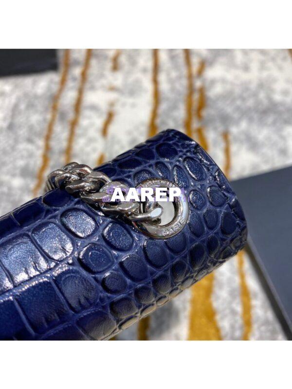 Replica YSL Classic Medium Kate Monogram Saint Laurent Tassel Satchel In Blue Crocodile Embossed Shiny Leather 354119 11