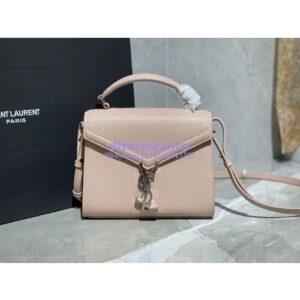 Replica YSL Saint Laurent Cassandra Mini Top Handle Bag In Grain De Poudre Embossed Leather 602716 Marble Pink 2