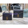 Replica YSL Saint Laurent Cassandra Mini Top Handle Bag In Grain De Poudre Embossed Leather 602716 Red 2