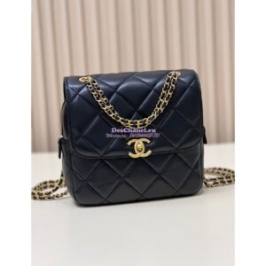 Replica Chanel 23P Ado Backpack Lambskin AS3884 Black