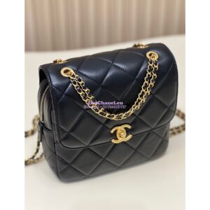 Replica Chanel 23P Ado Backpack Lambskin AS3884 Black 2