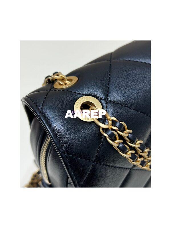 Replica Chanel 23P Ado Backpack Lambskin AS3884 Black 6