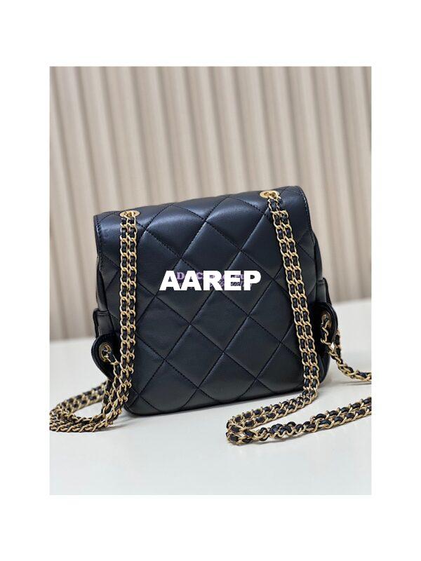 Replica Chanel 23P Ado Backpack Lambskin AS3884 Black 9