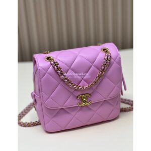 Replica Chanel 23P Ado Backpack Lambskin AS3884 Purple 2