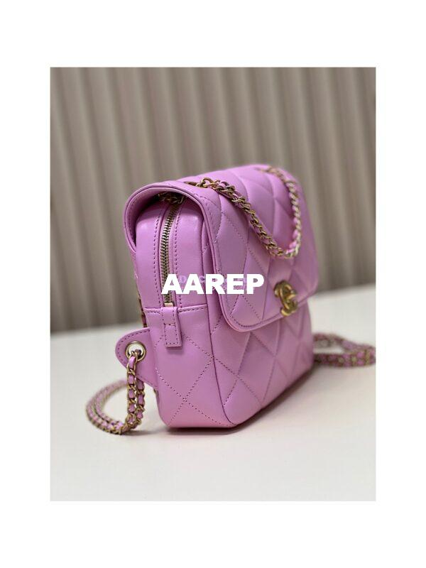 Replica Chanel 23P Ado Backpack Lambskin AS3884 Purple 3