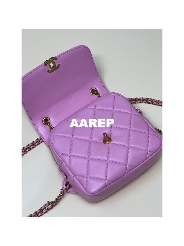 Replica Chanel 23P Ado Backpack Lambskin AS3884 Purple 6