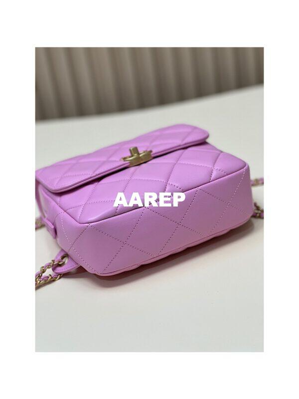 Replica Chanel 23P Ado Backpack Lambskin AS3884 Purple 11