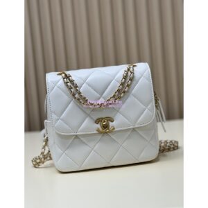 Replica Chanel 23P Ado Backpack Lambskin AS3884 White